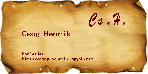Csog Henrik névjegykártya