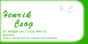 henrik csog business card